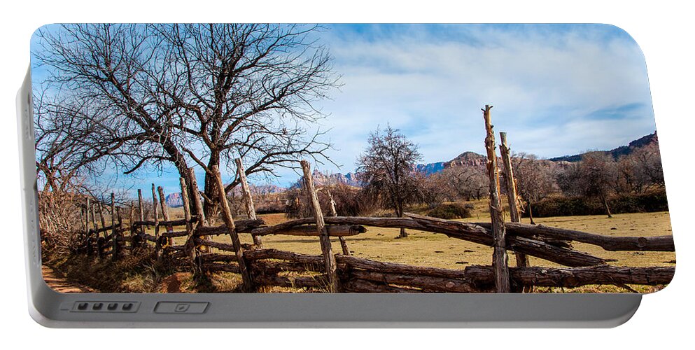 Grafton Portable Battery Charger featuring the photograph Ranch - Grafton Ghost Town - Utah by Gary Whitton