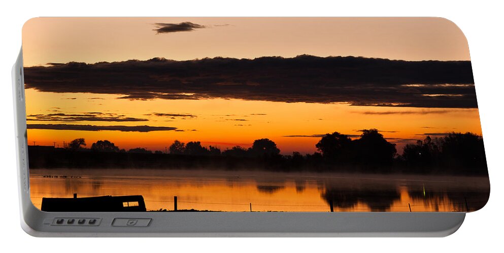 Landscape Portable Battery Charger featuring the photograph Rancher's Sunrise by Steven Reed