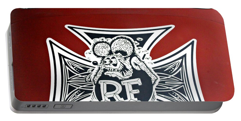 Rat Fink Portable Battery Charger featuring the photograph Rat Fink Big Daddy Roth by Dave Mills