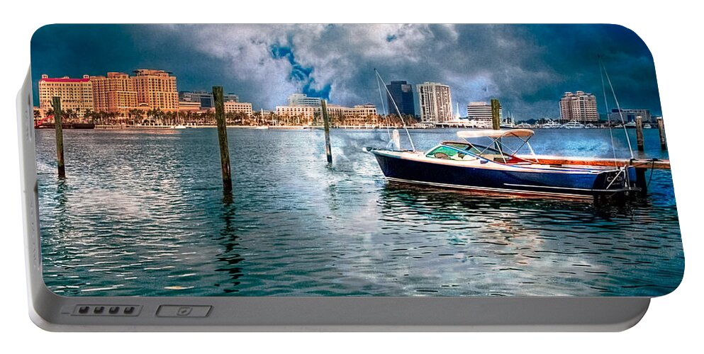 Boats Portable Battery Charger featuring the photograph Ready to Cruise by Debra and Dave Vanderlaan