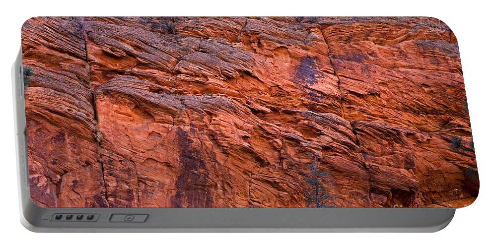 Autumn Portable Battery Charger featuring the photograph Red Cliff by Fred Stearns