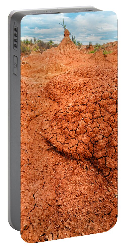 Desert Portable Battery Charger featuring the photograph Red Desert Column by Jess Kraft