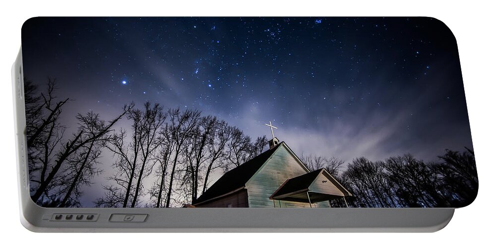 Church Portable Battery Charger featuring the photograph Red Hill Road Church by David Downs