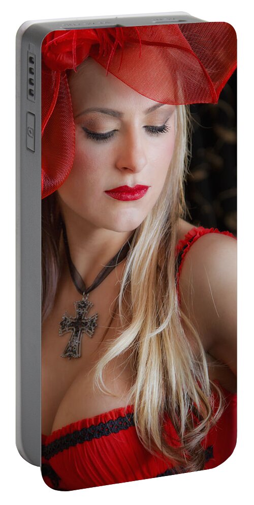 Model Portable Battery Charger featuring the photograph Red Hot by Evelina Kremsdorf