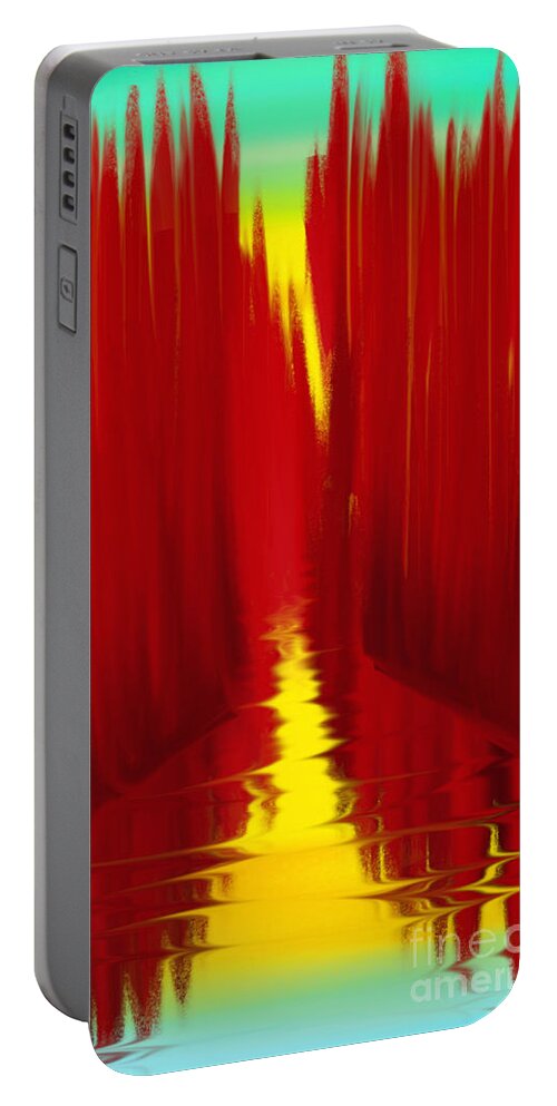 Impressionism Portable Battery Charger featuring the painting Red Reed River by Anita Lewis