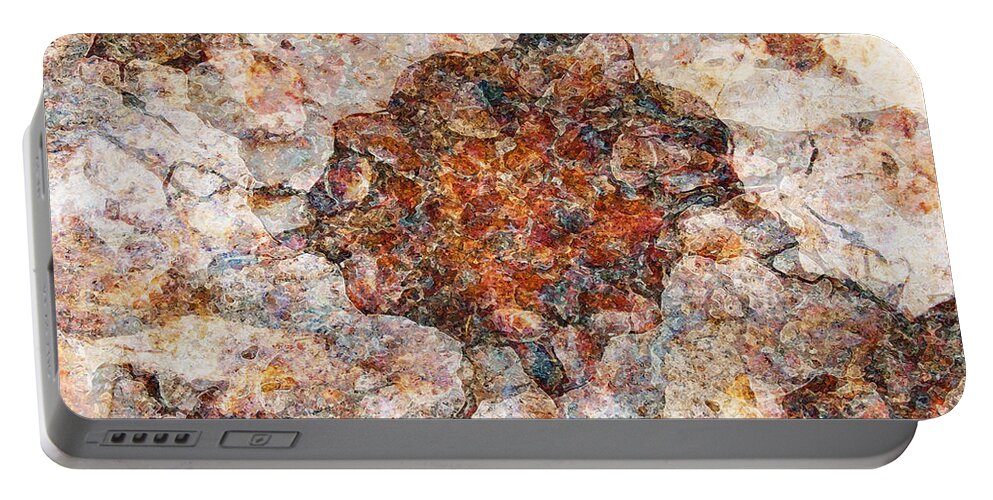 Abstract Portable Battery Charger featuring the photograph Red Rock Canyon - Soft Rock by Stephanie Grant