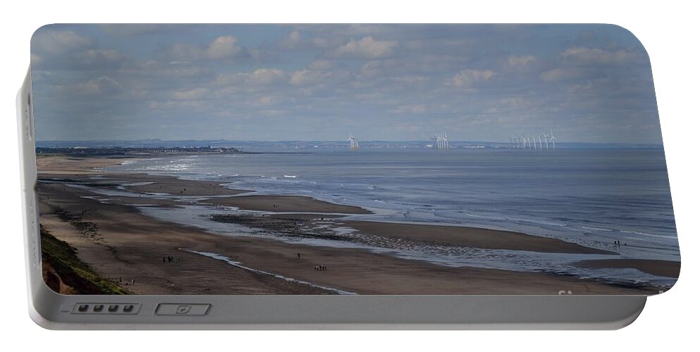 Redcar Portable Battery Charger featuring the photograph Redcar from a distance by Scott Lyons