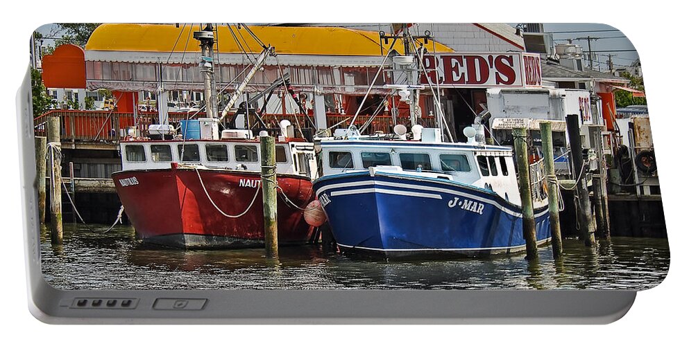 Reds Lobster Pot Portable Battery Charger featuring the photograph Reds Lobster Pot by Gary Keesler