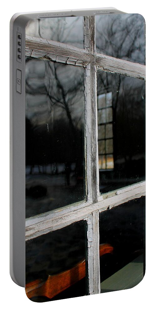 Window Portable Battery Charger featuring the photograph Reflection by Jeff Heimlich