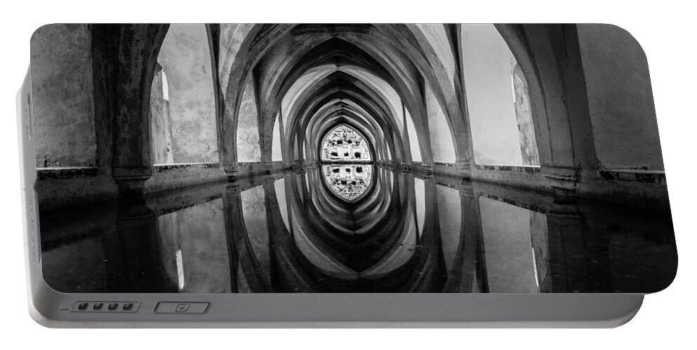 Photo Portable Battery Charger featuring the photograph Reflection of Perfection BW by AM FineArtPrints