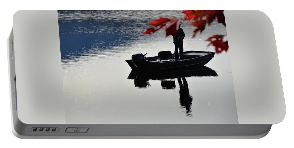 Reflections On Fishing Portable Battery Charger featuring the photograph Reflections on Fishing by Mike Breau