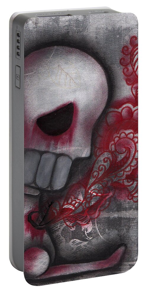 Day Of The Dead Portable Battery Charger featuring the painting Released by Abril Andrade