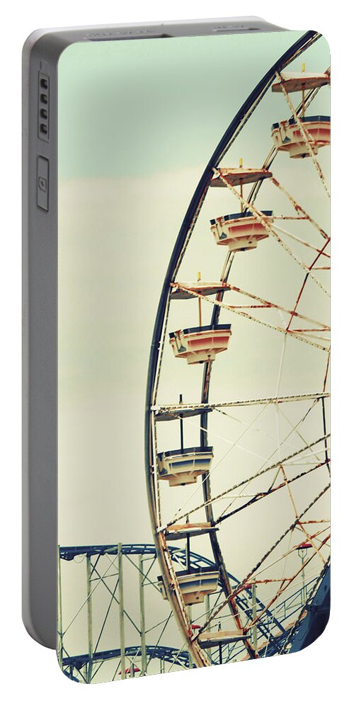 Retro Portable Battery Charger featuring the photograph Retro Ferris by Gail Peck
