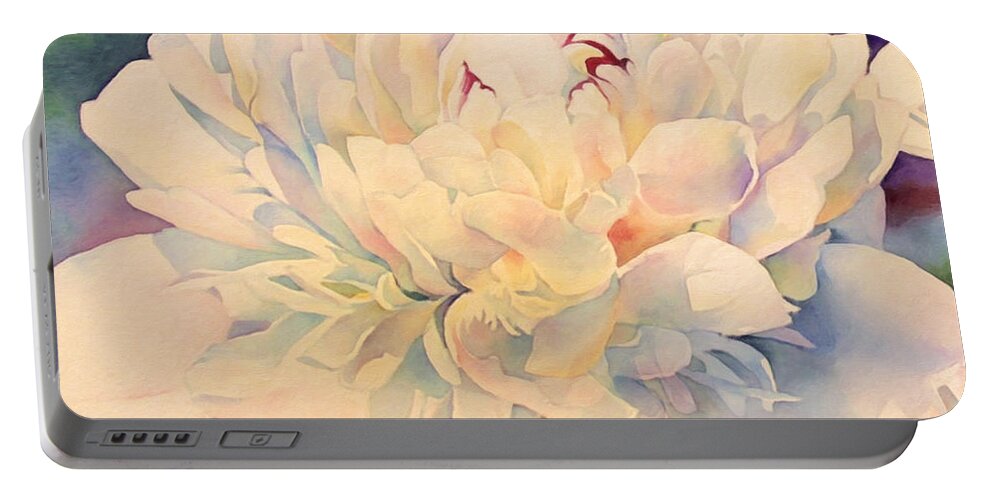 Impressionism Portable Battery Charger featuring the painting Retro Petals by Georgiana Romanovna