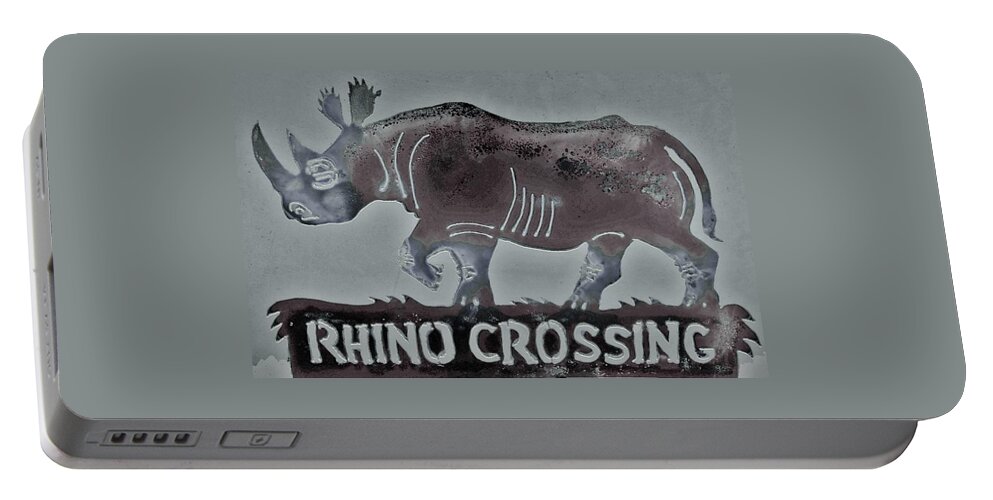 Rhino Portable Battery Charger featuring the photograph Rhino XIV by Larry Campbell