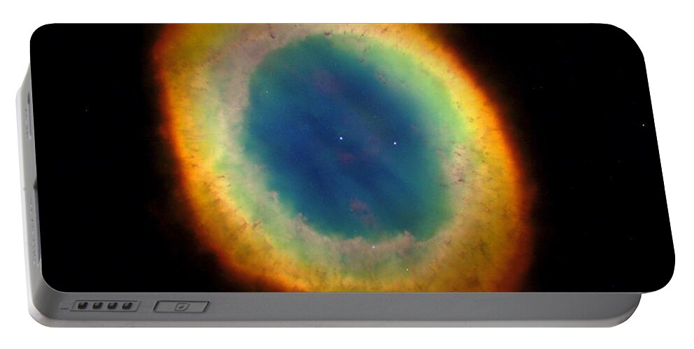 Ring Nebula Portable Battery Charger featuring the photograph Ring Nebula, Messier 57 by Science Source