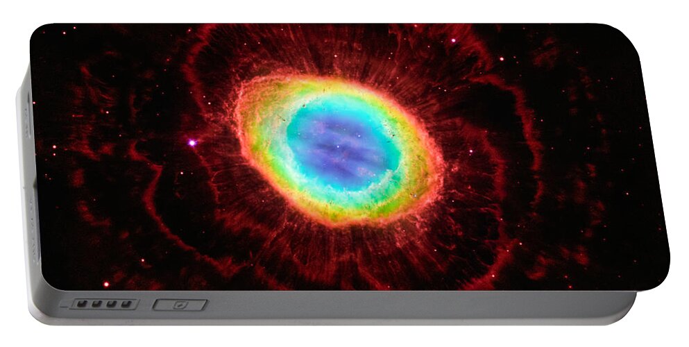 Universe Portable Battery Charger featuring the photograph Ring Nebula's True Shape by Marco Oliveira