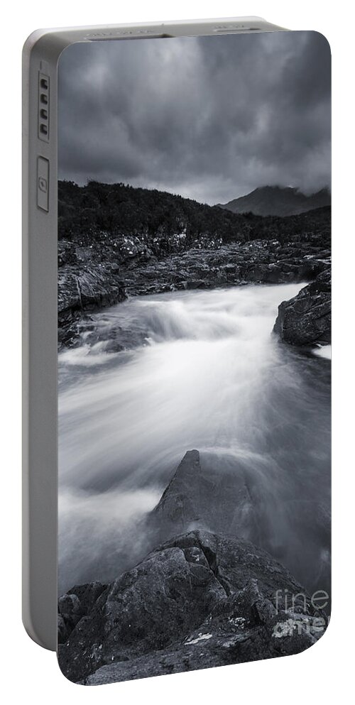 Landscape Portable Battery Charger featuring the photograph River at Sligachan by David Lichtneker