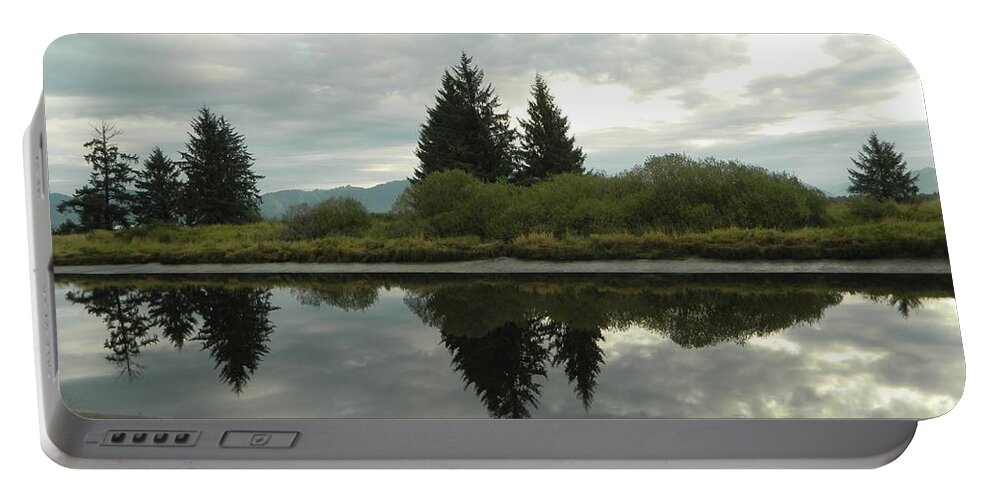 River Portable Battery Charger featuring the photograph River Reflections by Gallery Of Hope 