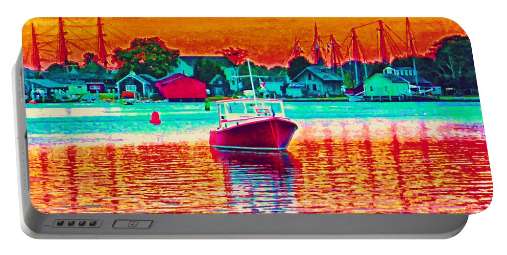 Boat Portable Battery Charger featuring the photograph River Respite by Joe Geraci