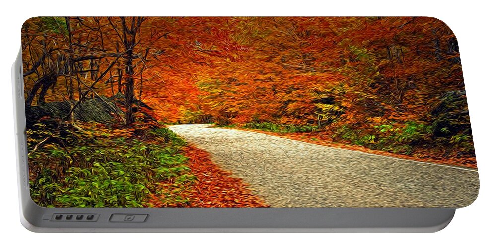 Fall Portable Battery Charger featuring the photograph Road to Nowhere by Bill Howard