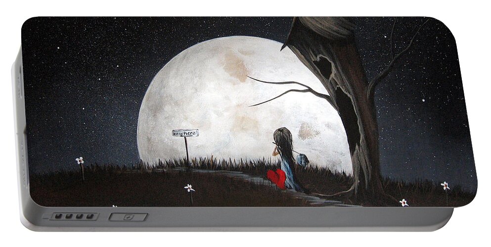 Surrealism Art Portable Battery Charger featuring the painting Surreal Art Prints by Erback by Moonlight Art Parlour