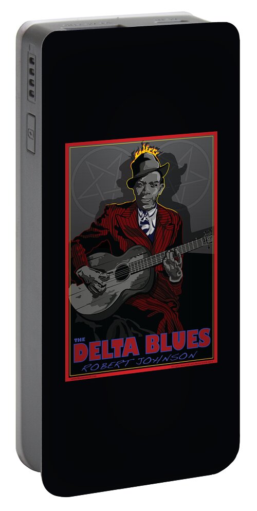 Robert Johnson Portable Battery Charger featuring the digital art Robert Johnson Delta Blues by Larry Butterworth
