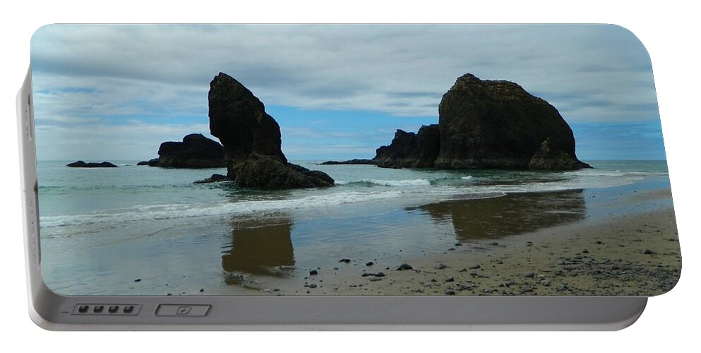 Rocks Portable Battery Charger featuring the photograph Rock Reflections by Gallery Of Hope 