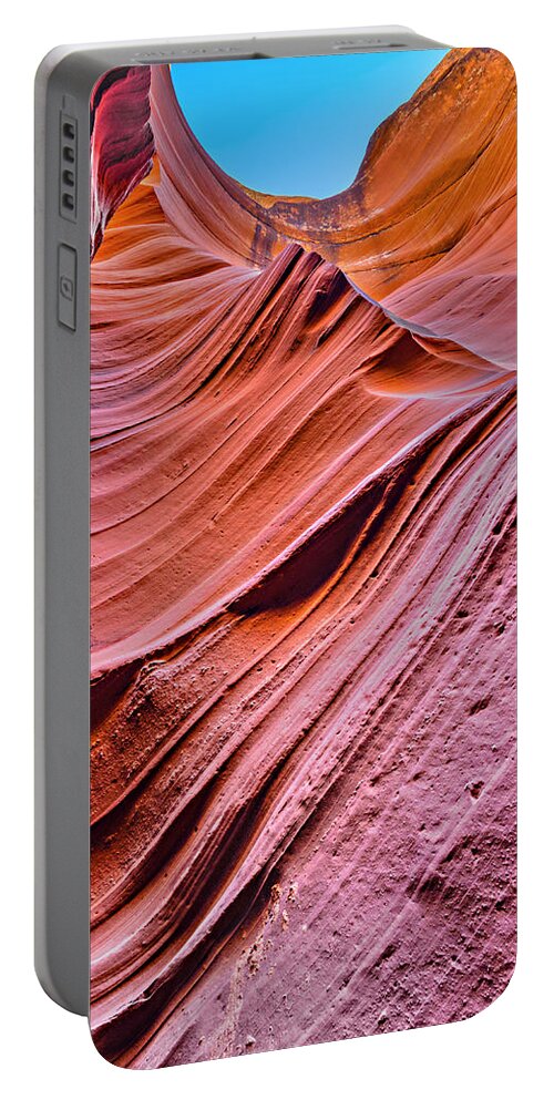 Antelope Canyon Portable Battery Charger featuring the photograph Rock Waves 1 by Jason Chu