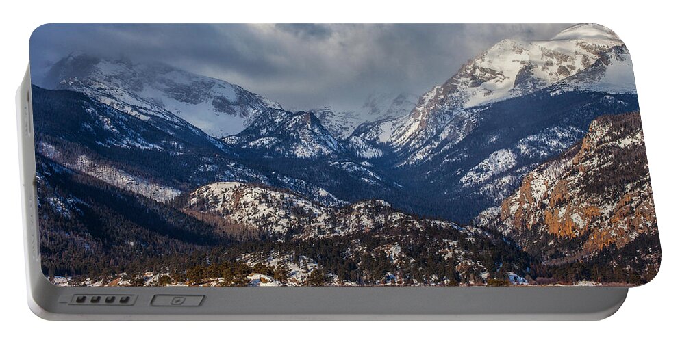 Snow Portable Battery Charger featuring the photograph Rocky Mountain Weather by Darren White