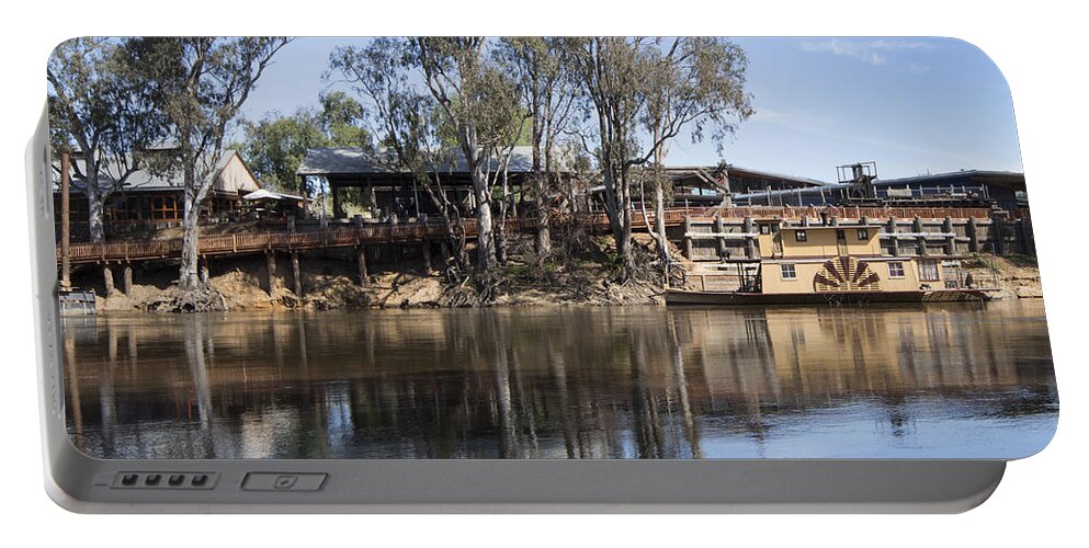 Echuca Portable Battery Charger featuring the photograph Rolling on the River by Linda Lees