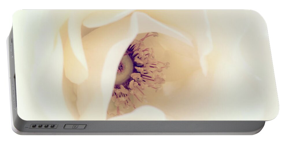 Love Portable Battery Charger featuring the photograph Romance in a Rose by Spikey Mouse Photography