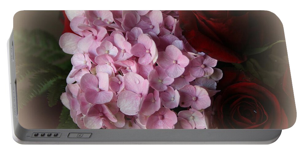 Beautiful Portable Battery Charger featuring the photograph Romantic Floral Fantasy Bouquet by Kay Novy