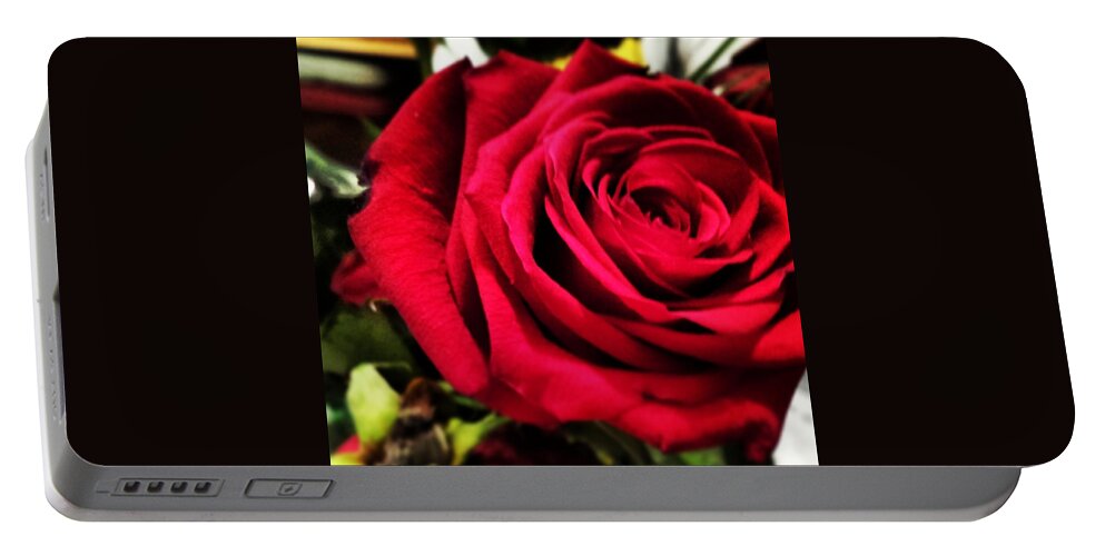 Rose Portable Battery Charger featuring the photograph Rose Bloom by Marisela Mungia