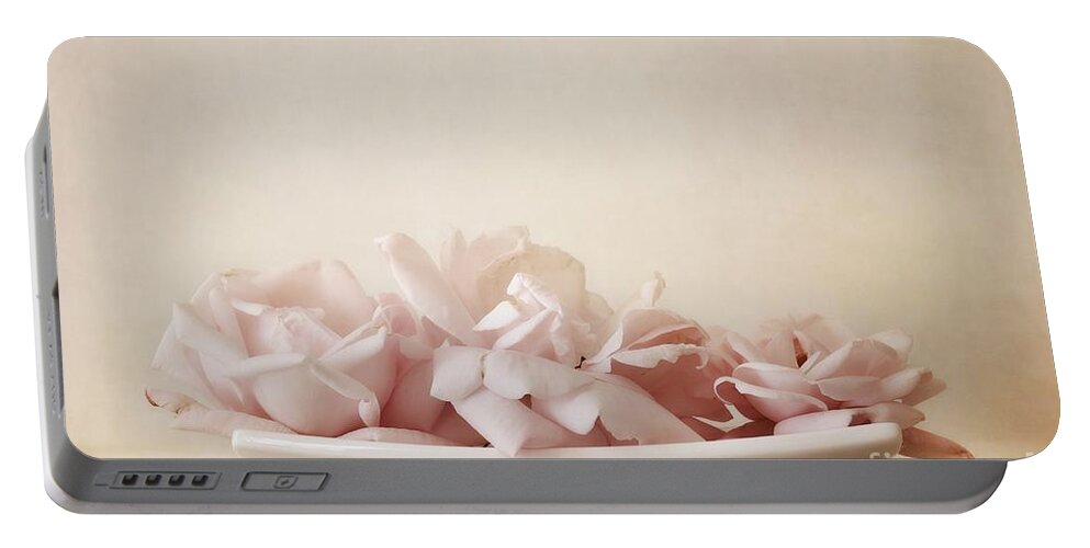 Delicate Portable Battery Charger featuring the photograph Roses by Priska Wettstein