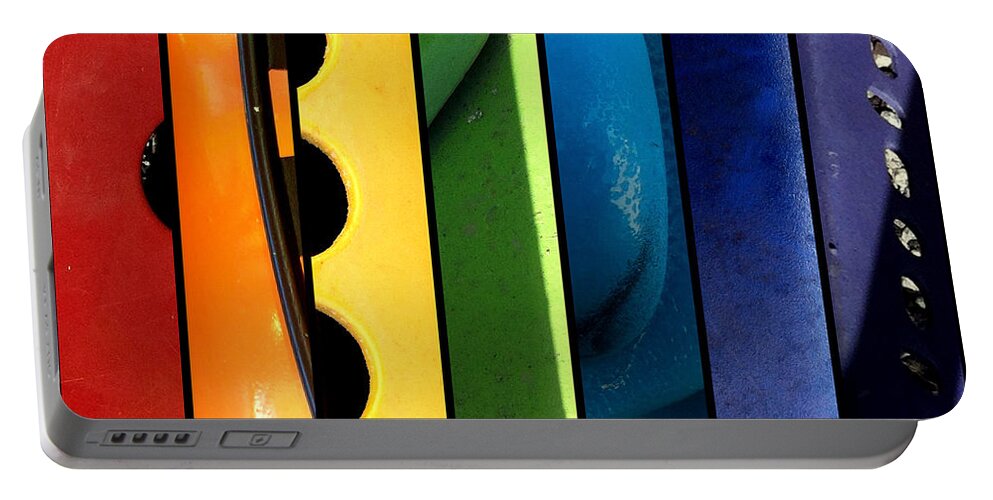 Compilation Portable Battery Charger featuring the photograph Roy G Biv by Marlene Burns