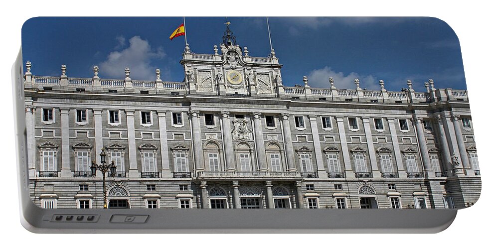 Royal Portable Battery Charger featuring the photograph Royal Palace of Madrid by Farol Tomson