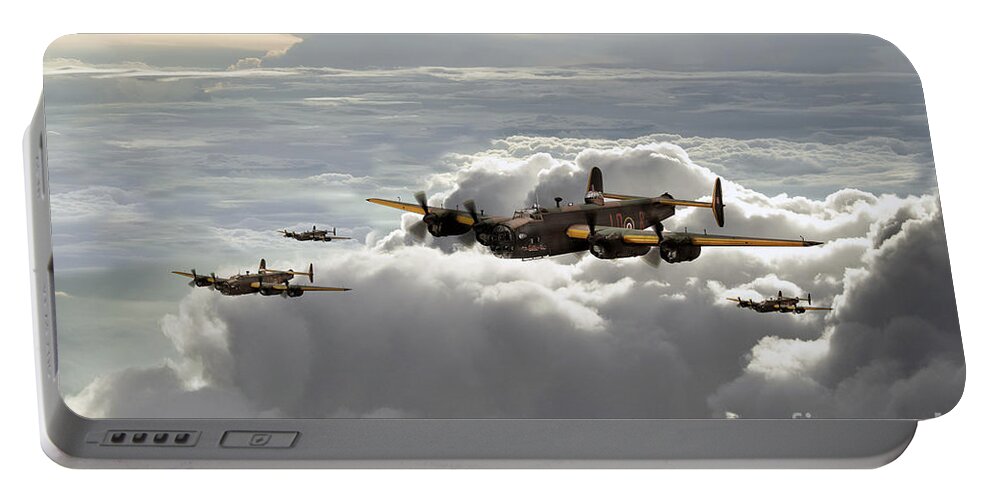 Handley Page Halifax Portable Battery Charger featuring the digital art Ruhr Valley Express by Airpower Art