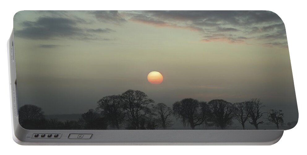 Sunset Portable Battery Charger featuring the photograph Rural autumn sunset by Gary Eason