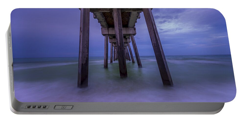 Russell Fields Pier Portable Battery Charger featuring the photograph Russell Fields Pier by David Morefield