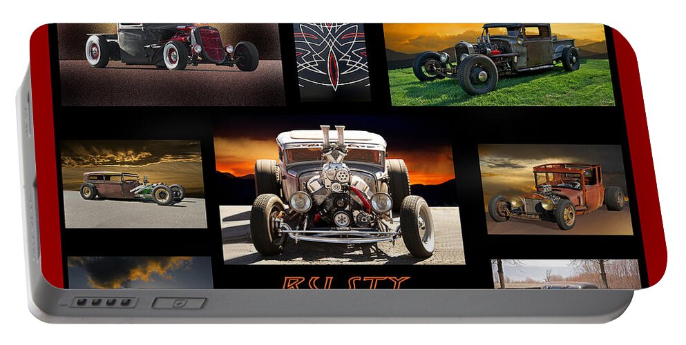 Coupe Portable Battery Charger featuring the photograph Rusty Rat Rods I by Dave Koontz