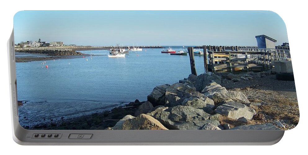Rye Nh Portable Battery Charger featuring the photograph Rye Harbor by Eunice Miller