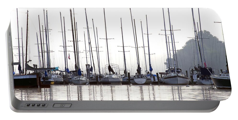 Sailing Portable Battery Charger featuring the photograph Sailboats Reflected by Sharon Popek
