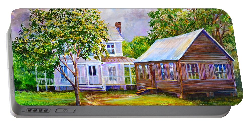 Painting Al Fresco Portable Battery Charger featuring the painting Sams Place by AnnaJo Vahle