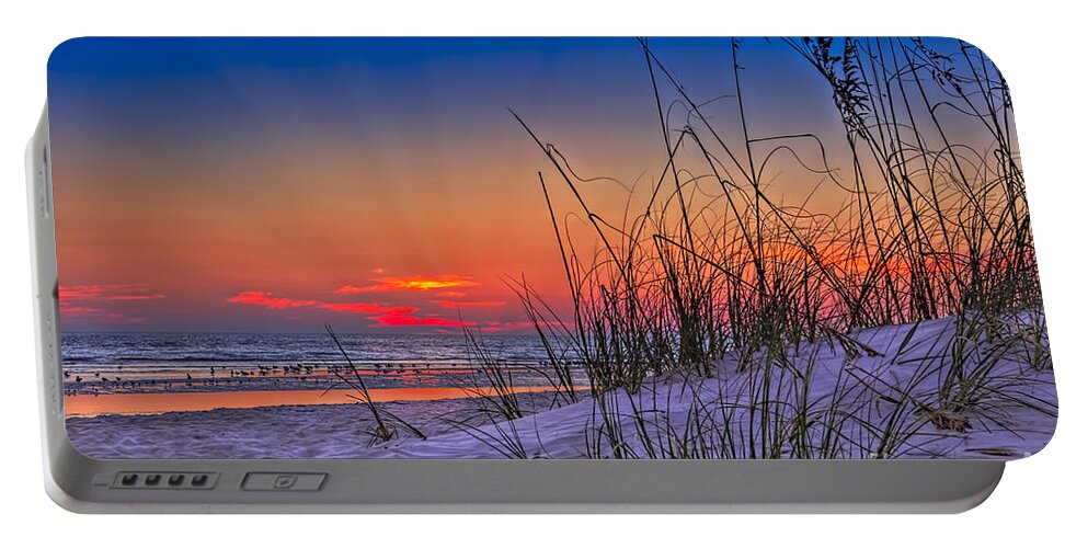 Sand And Sea Portable Battery Charger featuring the photograph Sand and Sea by Marvin Spates