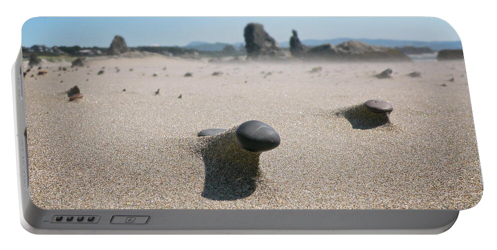 Sand Stones Portable Battery Charger featuring the photograph Sand Stones by Micki Findlay