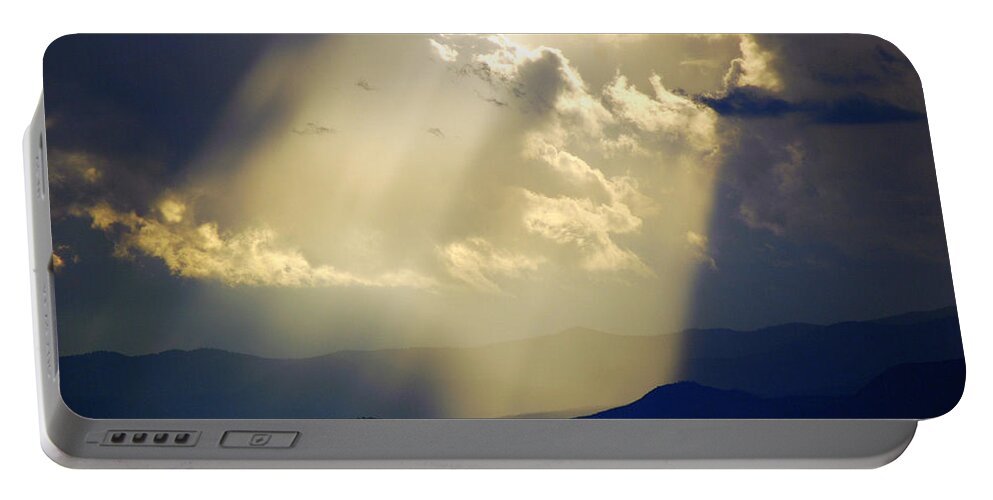 Sunset Portable Battery Charger featuring the photograph Santa Fe Sunset by Ginger Wakem