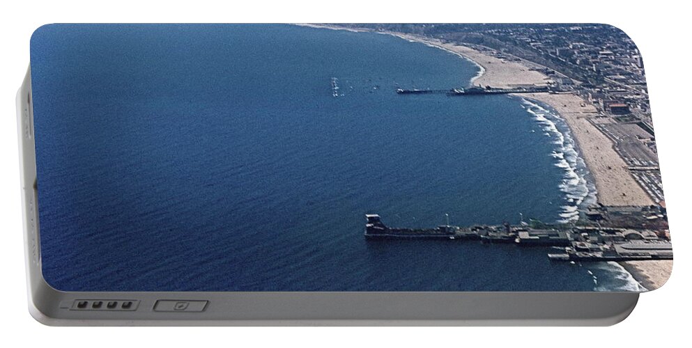 Santa Monica Bay Portable Battery Charger featuring the photograph 1960 Santa Monica Bay from the air by Robert Birkenes