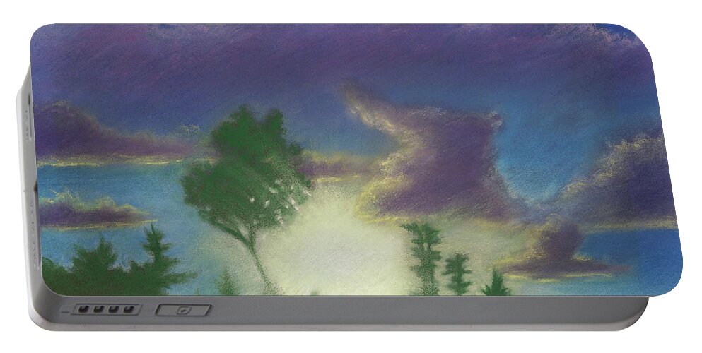 Santee Portable Battery Charger featuring the pastel Santee Sunset 02 by Michael Heikkinen