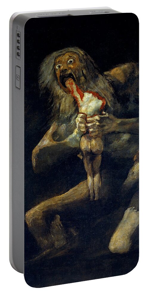 Saturn Devouring His Son Portable Battery Charger featuring the painting Saturn Devouring His Son by Francisco Goya